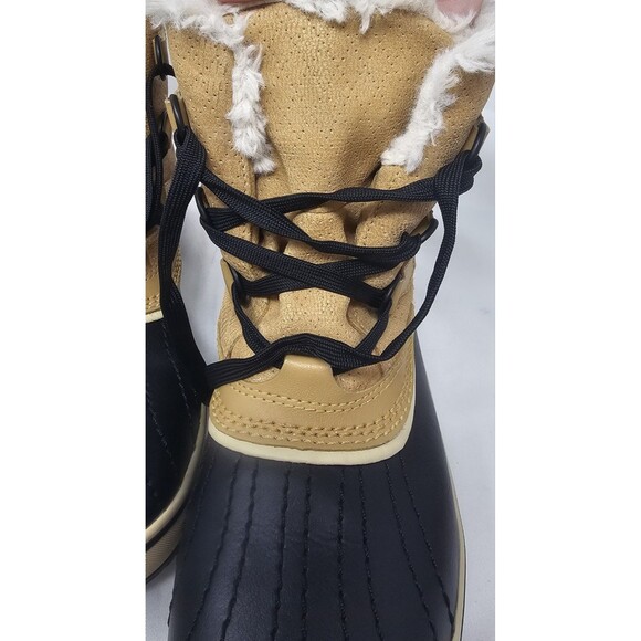 Sorel Women’s Size 8 Tivoli Waterproof Duck Fleece Leather Winter Boots Tan - Picture 14 of 16